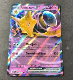 Pokemon 151 Alakazam EX Ultra Rare Card 065/165 NM - Image 1