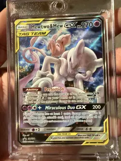 Mewtwo and Mew GX Tag Team Full Art Textured Promo Card SM191 Near Mint-mint - Image 1