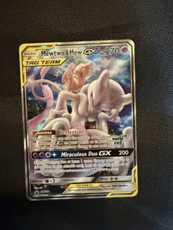 Mewtwo and Mew GX Tag Team Full Art Textured Promo Card SM191 Near Mint-mint - Image 3