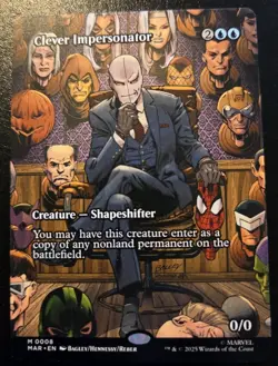 Clever Impersonator (Borderless) 0008 Mythic Spider-Man Magic: The Gathering - Image 1