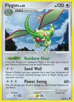 Flygon Ultra Rare Holo Pokemon Card (Rising Rivals - Near Mint) - Image 1