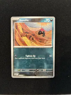 Sandile Master Ball Reverse Holo 057/086 Pokemon Black Bolt English - Image 1