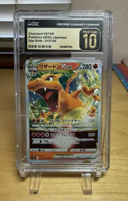 2022 Pokemon Japanese Star Birth Charizard VSTAR 015/100 CGC 10 Pristine - Image 1