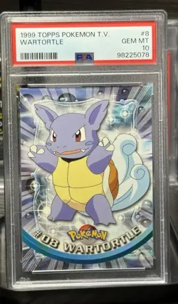 1999 TOPPS POKEMON T.V. WARTORTLE #8 PSA 10 - Image 1
