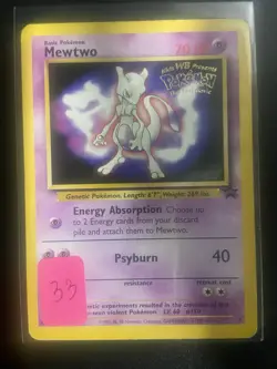 POKEMON MEWTWO # 3 The First Movie Black Star Promo Wizards MP #C - Image 1