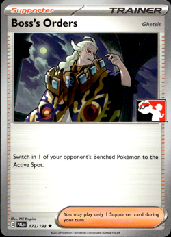 BOSS'S ORDERS 172/193 PLAY! PRIZE PACK SERIES NON-HOLO RARE Pokemon TCG - Image 1