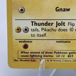 Pikachu 58/102 Base Set Unlimited Non Holo WoTC Starter Pokemon TCG 1999 NM - Image 4