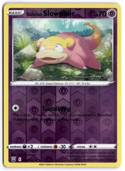 Pokemon Reverse Holo Galarian Slowpoke Common SWSH05: Battle Styles 054/163 NM - Image 1