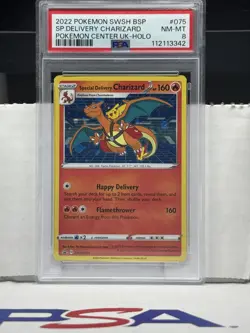 Pokemon Special Delivery Charizard PSA 8 SWSH075 black star promo Sword Shield - Image 1