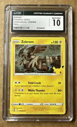 2021 Pokemon Celebrations #010 Zekrom Holo CGC 10 GEM MINT - Image 1