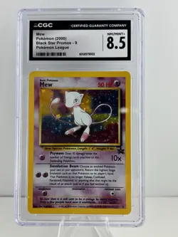 2000 POKEMON PROMO BLACK STAR POKEMON LEAGUE #9 MEW-HOLO CGC 8.5 NM/MINT - Image 1