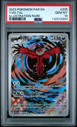 2023 Pokemon Paradox Rift Yveltal 205/182 Illustration Rare - PSA 10 - Gem Mint - Image 1