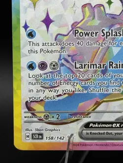 Pokemon Lapras ex 158/142 Stellar Crown Ultra Rare Full Art Holo NM - Image 5
