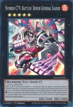 Yugioh! Number C79: Battlin' Boxer General Kaiser - LD10-EN035 - Super Rare - 1s - Image 1
