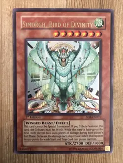 YuGiOh - Simorgh, Bird Of Divinity - SD8-EN001 - Ultra Rare - 1st Edition - LP - Image 1