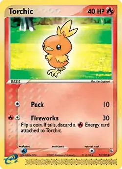 Torchic - 73/109 - Pokemon Ex Ruby & Sapphire Non-Holo Card HP - Image 1