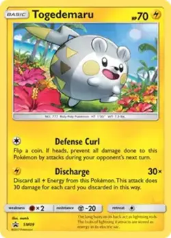 Togedemaru - SM09 - Pokemon Sun & Moon Promo Holo Rare Card LP - Image 1