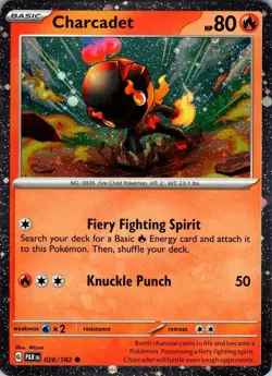 Charcadet - 026/182 - Pokemon Paradox Rift Cosmos Holo Rare Card NM - Image 1