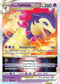 Hisuian Typhlosion VSTAR - 054/189 - Pokemon Astral Radiance Ultra Rare Card LP - Image 1