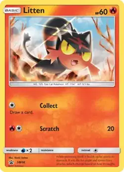 Litten - SM08 - Pokemon Sun & Moon Promo Holo Rare Card NM - Image 1