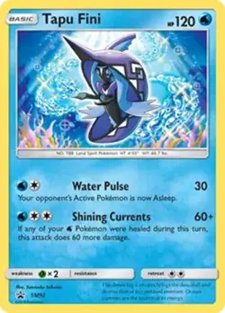 Tapu Fini - SM92 - Pokemon Sun & Moon Promo Holo Rare Card NM - Image 1