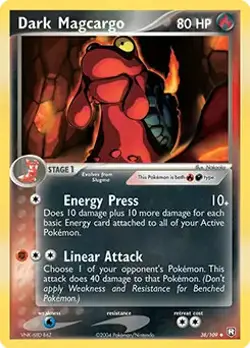 Dark Magcargo - 38/109 - Pokemon Ex Team Rocket Returns Non-Holo Card LP - Image 1
