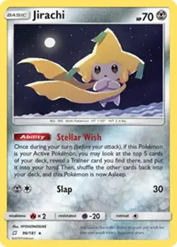 Jirachi - 99/181 - Pokemon Team Up Sun & Moon Holo Rare Card NM - Image 1