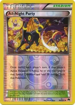 All-Night Party - 96/122 - Pokemon Breakpoint XY Reverse Non-Holo Rare Card NM - Image 1