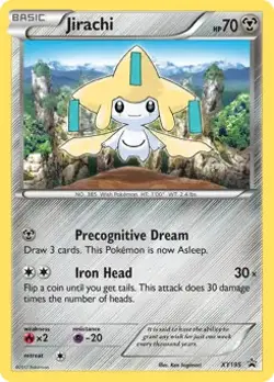 Jirachi - XY195 - Pokemon XY Promo Holo Rare Card LP - Image 1