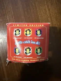 1999 Pokemon Charizard 23K Gold-Plated Trading Card Vintage Burger King Red Box - Image 3