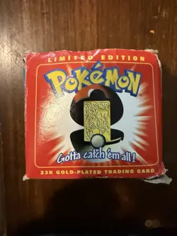 1999 Pokemon Charizard 23K Gold-Plated Trading Card Vintage Burger King Red Box - Image 4