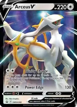 Arceus V - SWSH306 - Pokemon Sword & Shield Promo Ultra Rare Holo Card NM - Image 1