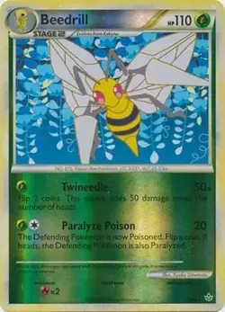 Beedrill - 12/95 - Pokemon Unleashed Reverse Holo Rare Card NM - Image 1