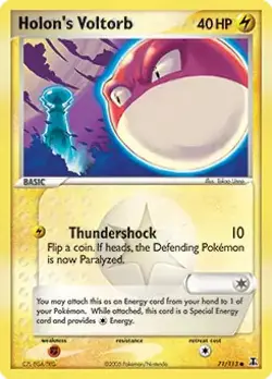 Holon's Voltorb - 71/113 - Pokemon Delta Species Card NM - Image 1