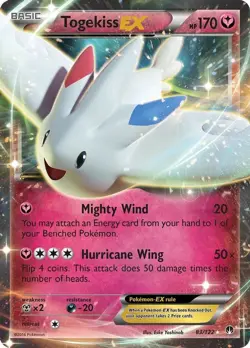 Togekiss EX - 83/122 - Pokemon Breakpoint XY Ultra Rare Card LP - Image 1