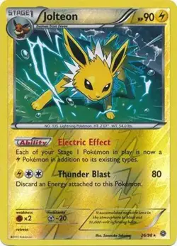 Jolteon - 26/98 - Pokemon Ancient Origins XY Reverse Holo Rare Card NM - Image 1