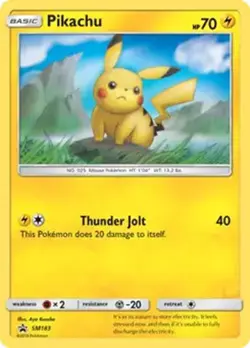 Pikachu - SM183 - Pokemon Sun & Moon Promo Holo Rare Card HP - Image 1
