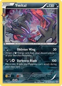 Yveltal - RC16/RC32 - Pokemon Generations Radiant Collection Uncommon Card LP - Image 1