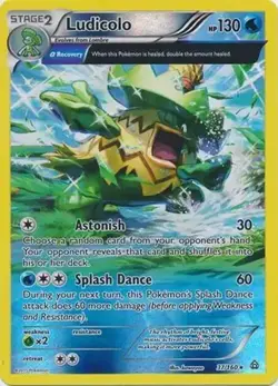 Ludicolo - 37/160 - Pokemon Primal Clash XY Reverse Holo Rare Card NM - Image 1