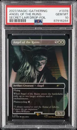 2023 MTG SECRET LAIR DROP FOIL #1378 ANGEL OF THE RUINS PSA 10 - Image 1