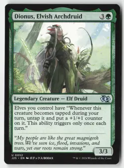 MTG - Dionus, Elvish Archdruid (Anime) U Foundations Jumpstart 52 LP-NM - Image 1
