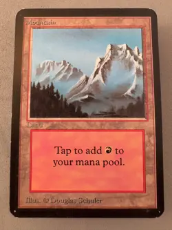 Mountain (B) Limited Edition Alpha MTG-MP Very good-Vintage Magic the Gathering - Image 1