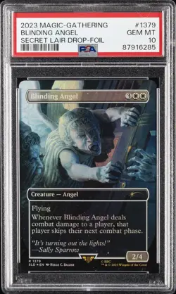 2023 MTG SECRET LAIR DROP FOIL #1379 BLINDING ANGEL PSA 10 - Image 1