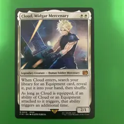 Cloud, Midgard Mercenary M 0010 Regular Final Fantasy Magic the Gathering MTG NM - Image 1