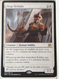 Siege Veteran - The Brothers' War - Magic the Gathering MTG Nice! - Image 1