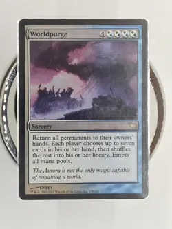 Worldpurge FOIL Shadowmoor LP White Blue Small Seller ✉ Fast Free Shipping! - Image 1