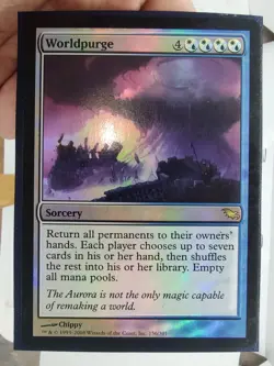 Worldpurge FOIL Shadowmoor LP White Blue Small Seller ✉ Fast Free Shipping! - Image 2