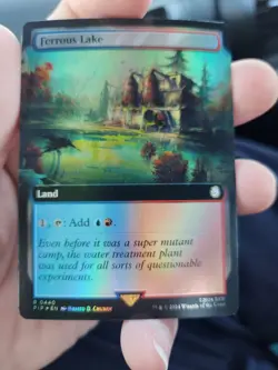 EXACT CARD PICTURED Ferrous Lake Foil Extended Full Art Fallout 440 MTG Magic - Image 1