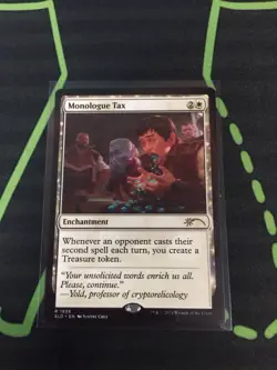 MTG Magic The Gathering Monologue Tax Secret Lair White Enchantment Commander - Image 1