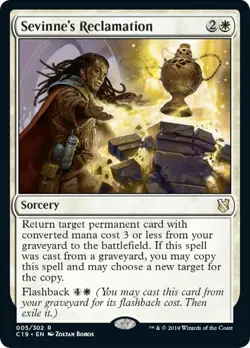 1x Sevinne's Reclamation NM-Mint, English Commander 2019 MTG Magic - Image 1